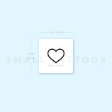 Small Heart Outline Temporary Tattoo (Set of 3)