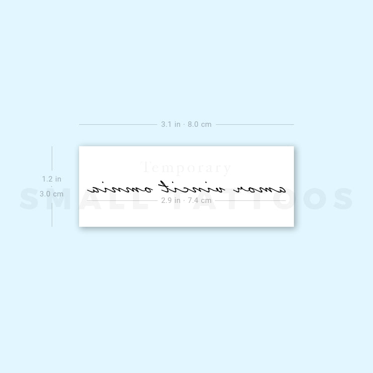 Amor Vincit Omnia Temporary Tattoo (Set of 3)