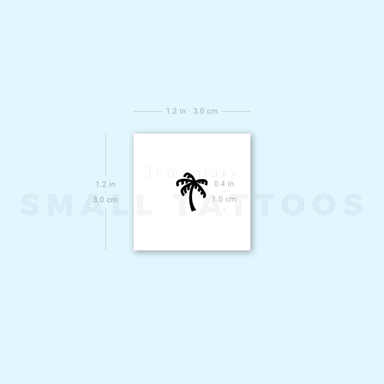 Tiny Palm Tree Temporary Tattoo (Set of 3)