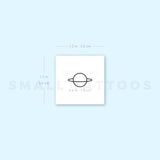 Minimalist Saturn Temporary Tattoo (Set of 3)