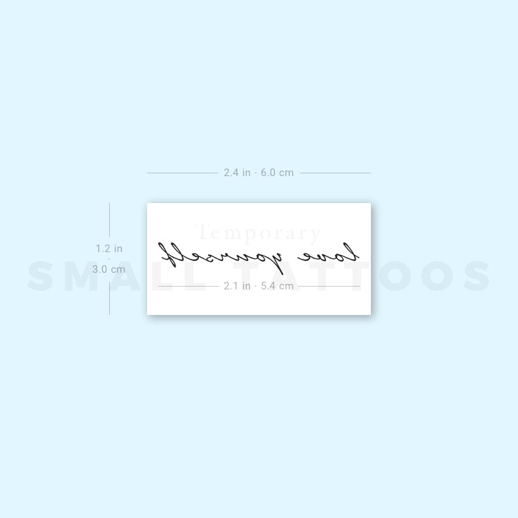 Love Yourself Temporary Tattoo (Set of 3)