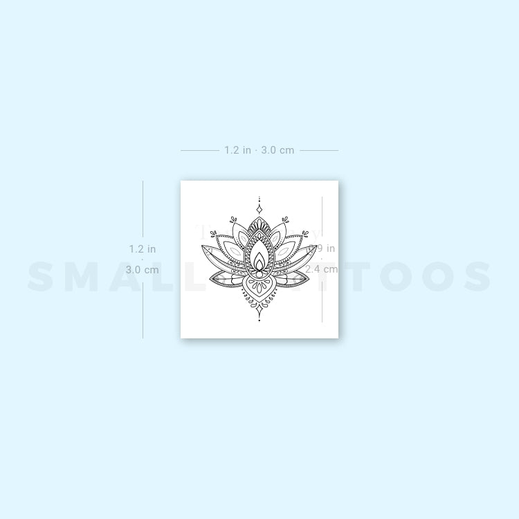 Sacred Lotus Temporary Tattoo (Set of 3)