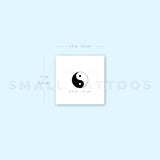 Small Yin Yang Temporary Tattoo (Set of 3)