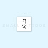 Minimalist Cat Temporary Tattoo (Set of 3)