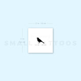 Tiny Bird Standing Temporary Tattoo (Set of 3)