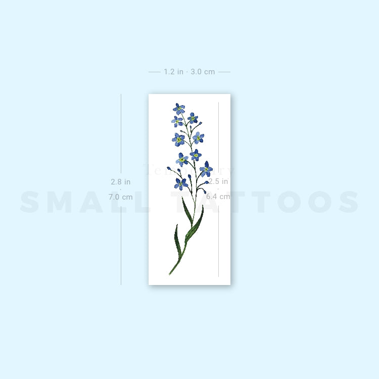 Forget-me-not Temporary Tattoo By Lena Fedchenko (Set of 3)