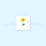 Small Yellow Flower Temporary Tattoo by Zihee (Set of 3)