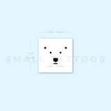 Polar Bear Face Temporary Tattoo (Set of 3)