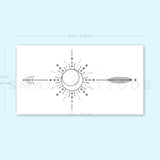 Arrow Compass Temporary Tattoo (Set of 3)