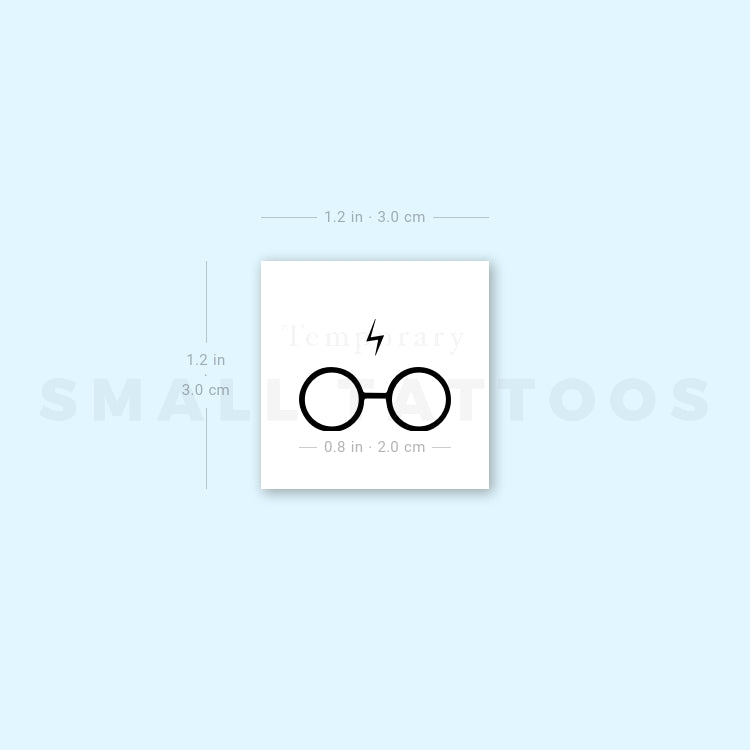 Harry's Glasses and Scar Temporary Tattoo (Set of 3)