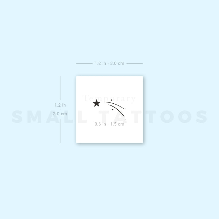 Small Shooting Star Temporary Tattoo (Set of 3)