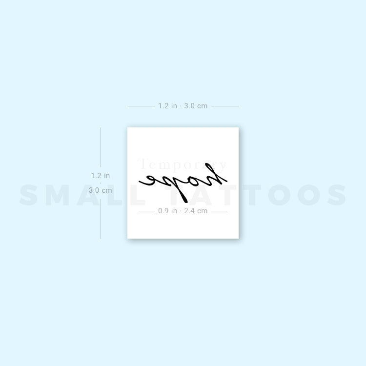 'Hope' Temporary Tattoo (Set of 3)