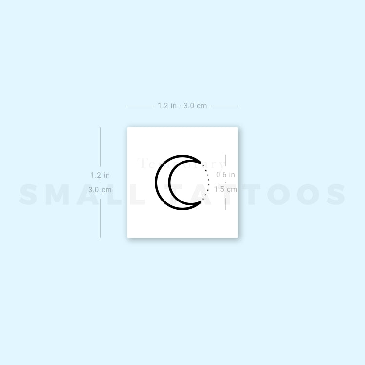 Crescent and Star Dots Temporary Tattoo (Set of 3)