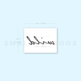 Handwritten 'Wild' Temporary Tattoo (Set of 3)