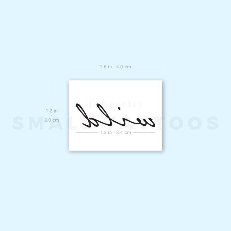 Handwritten 'Wild' Temporary Tattoo (Set of 3)