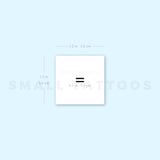 Small Equal Sign Temporary Tattoo (Set of 3)