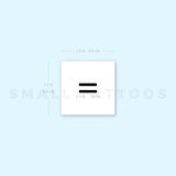 Equal Sign Temporary Tattoo (Set of 3)