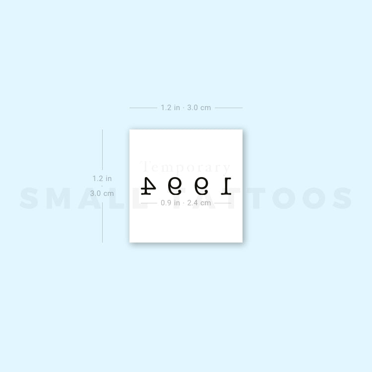 1994 Birth Year Temporary Tattoo (Set of 3)