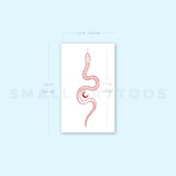 The Soma Snake [Red] by Jakenowicz Temporary Tattoo - Set of 3