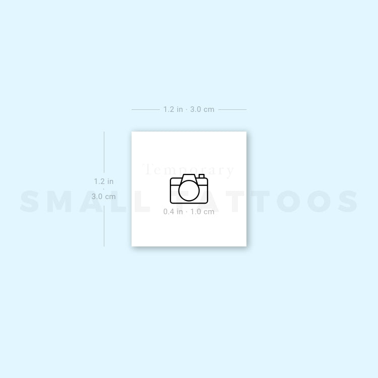Minimalist Reflex Camera Temporary Tattoo (Set of 3)