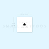 Small Black Star Temporary Tattoo (Set of 3)