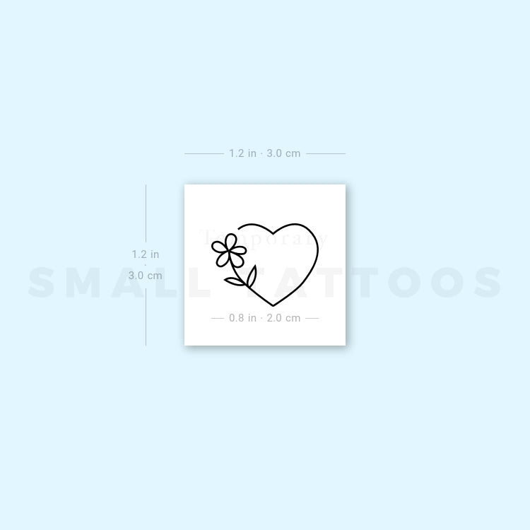 Flower Love Temporary Tattoo (Set of 3)
