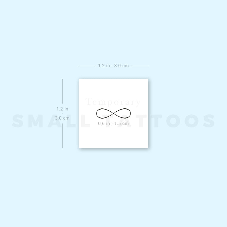 Tiny Fine Line Infinity Symbol Temporary Tattoo (Set of 3)
