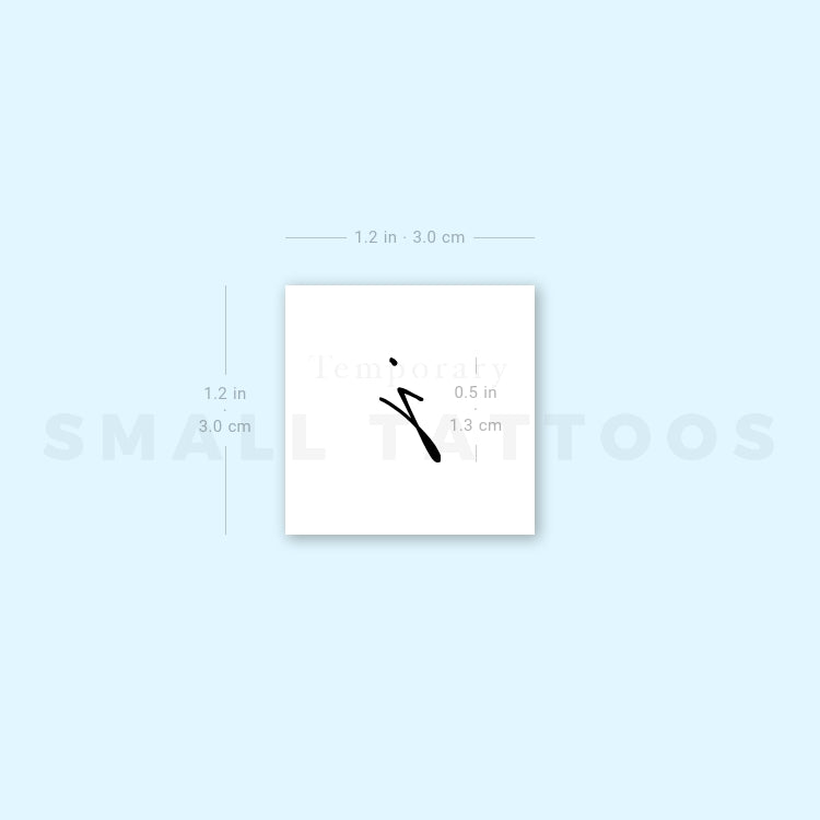 J Handwritten Letter Temporary Tattoo (Set of 3)