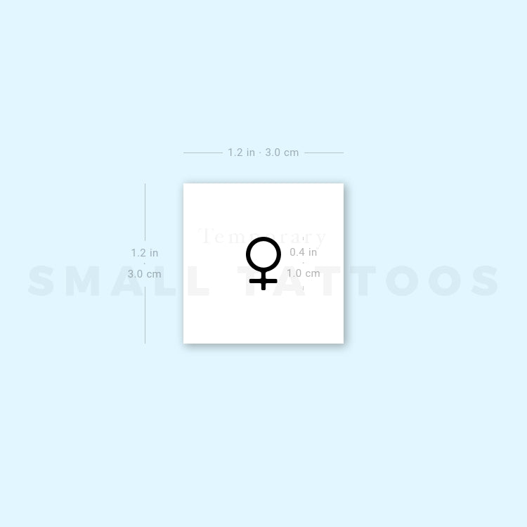 Venus Planetary Symbol Temporary Tattoo (Set of 3)