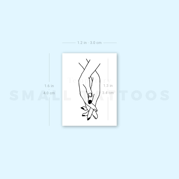 Holding Hands Temporary Tattoo (Set of 3)