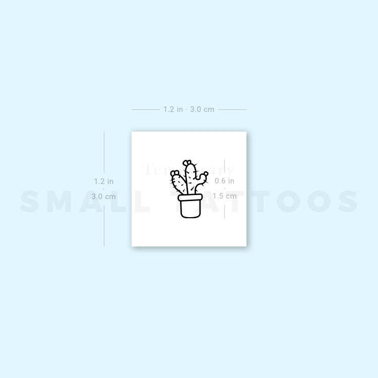 Cactus Temporary Tattoo (Set of 3)