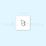 Right Butterfly Wing Temporary Tattoo (Set of 3)