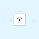 Aries Zodiac Symbol Temporary Tattoo (Set of 3)