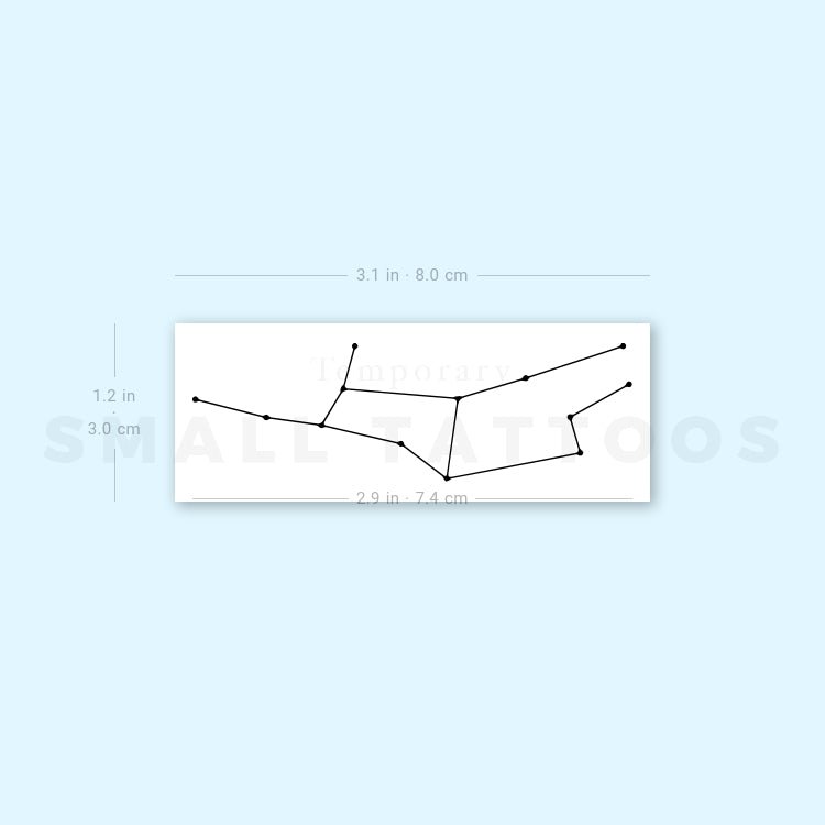 Virgo Constellation Temporary Tattoo (Set of 3)