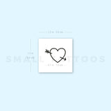 Heart And Arrow Temporary Tattoo (Set of 3)