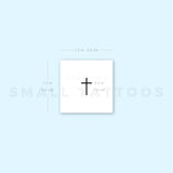 Small Minimalist Cross Temporary Tattoo (Set of 3)