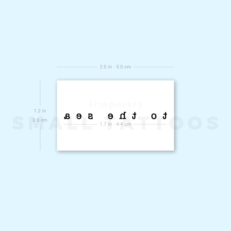 Typewriter To The Sea Temporary Tattoo (Set of 3)