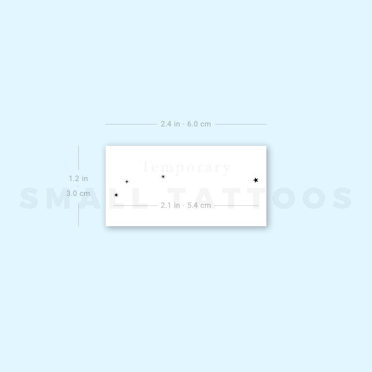 Minimalist Aries Constellation Temporary Tattoo (Set of 3)