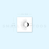 Minimalist Sun + Moon Temporary Tattoo (Set of 3)