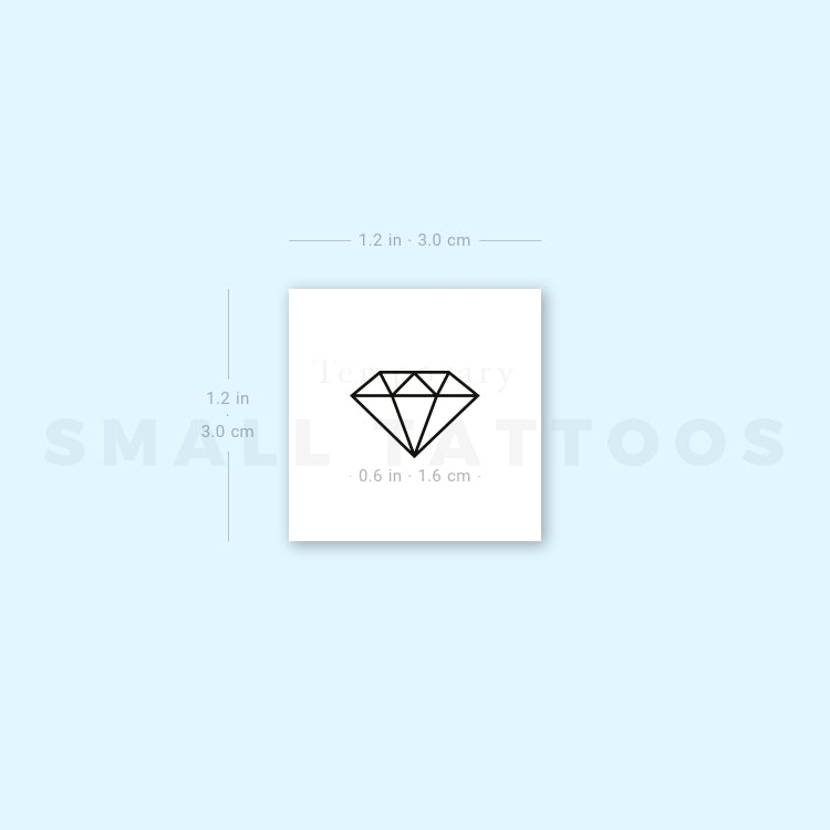 Minimalist Diamond Temporary Tattoo (Set of 3)