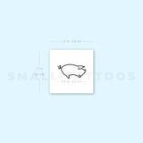 Minimalist Pig Temporary Tattoo (Set of 3)