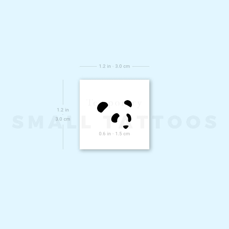 Tatuaje temporal de cara de panda (juego de 3)