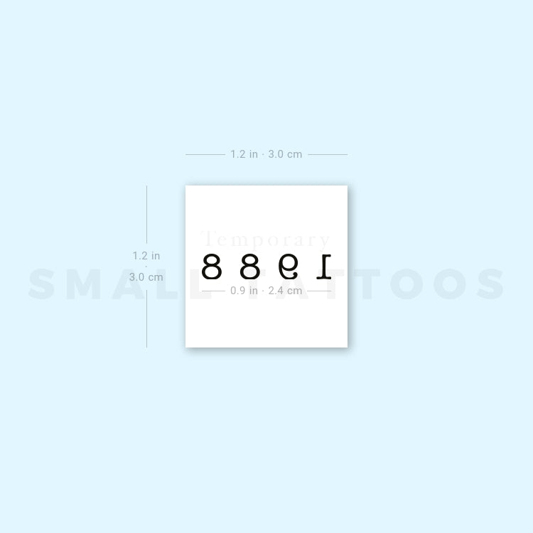 1988 Birth Year Temporary Tattoo (Set of 3)