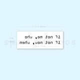 If Not Me Who If Not Now When Temporary Tattoo (Set of 3)