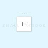 Gemini Zodiac Symbol Temporary Tattoo (Set of 3)