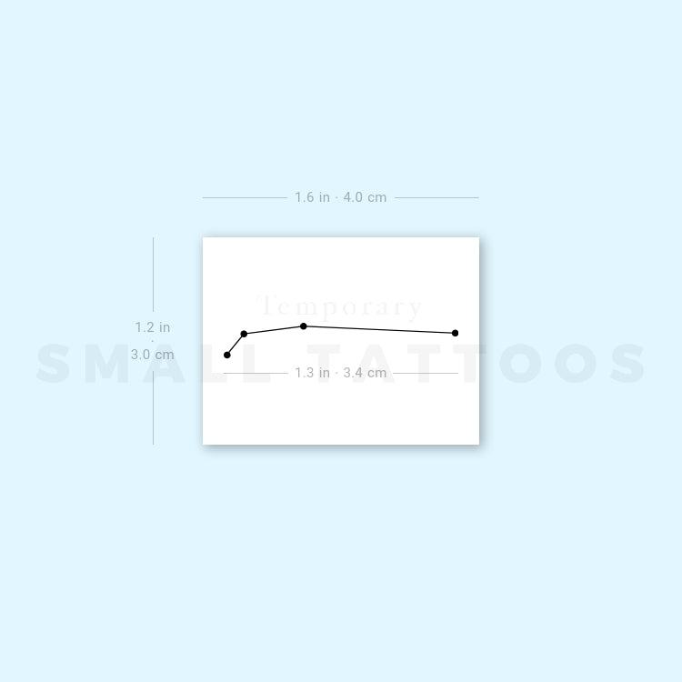 Small Aries Constellation Temporary Tattoo (Set of 3)