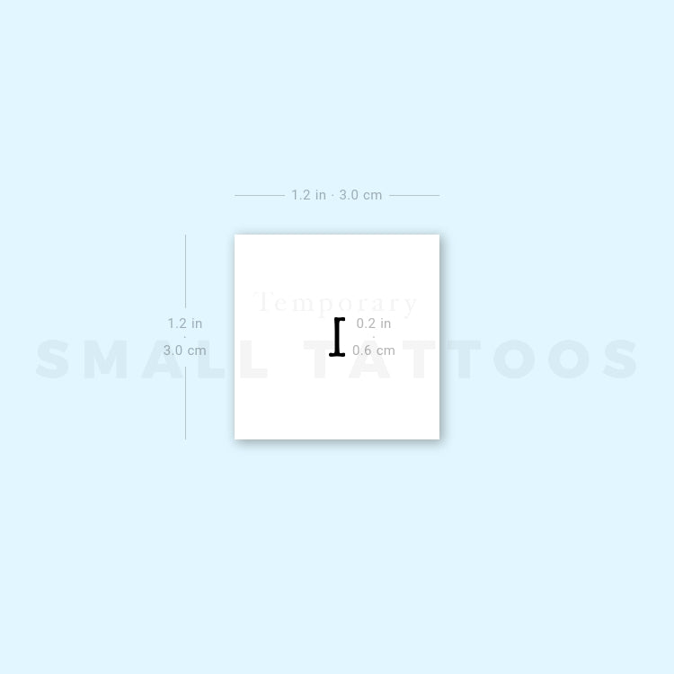 L Lowercase Typewriter Letter Temporary Tattoo (Set of 3)