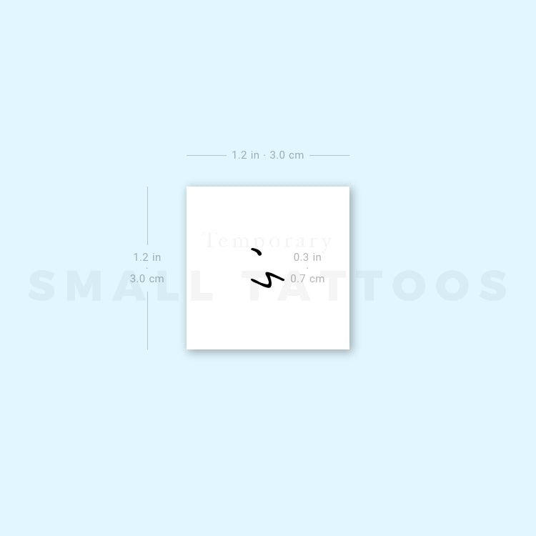 I Handwritten Letter Temporary Tattoo (Set of 3)