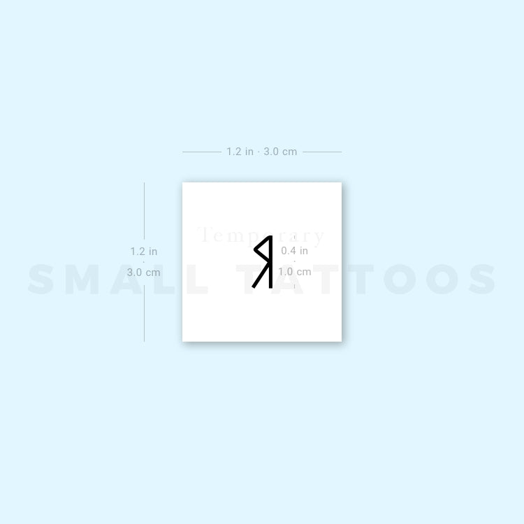 Raido Rune Temporary Tattoo (Set of 3) – Small Tattoos