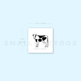 Minimalist Cow Temporary Tattoo (Set of 3)
